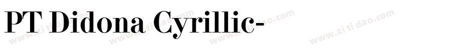 PT Didona Cyrillic字体转换
